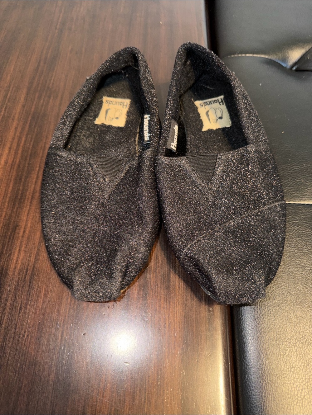 Hush Puppies Women's Black Sparkle Slip-On Loafers
